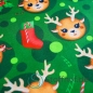 Mobile Preview: Baumwolljersey Weihnachten Süße Rentiere Grün