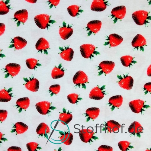 Baumwolljersey Erdbeeren