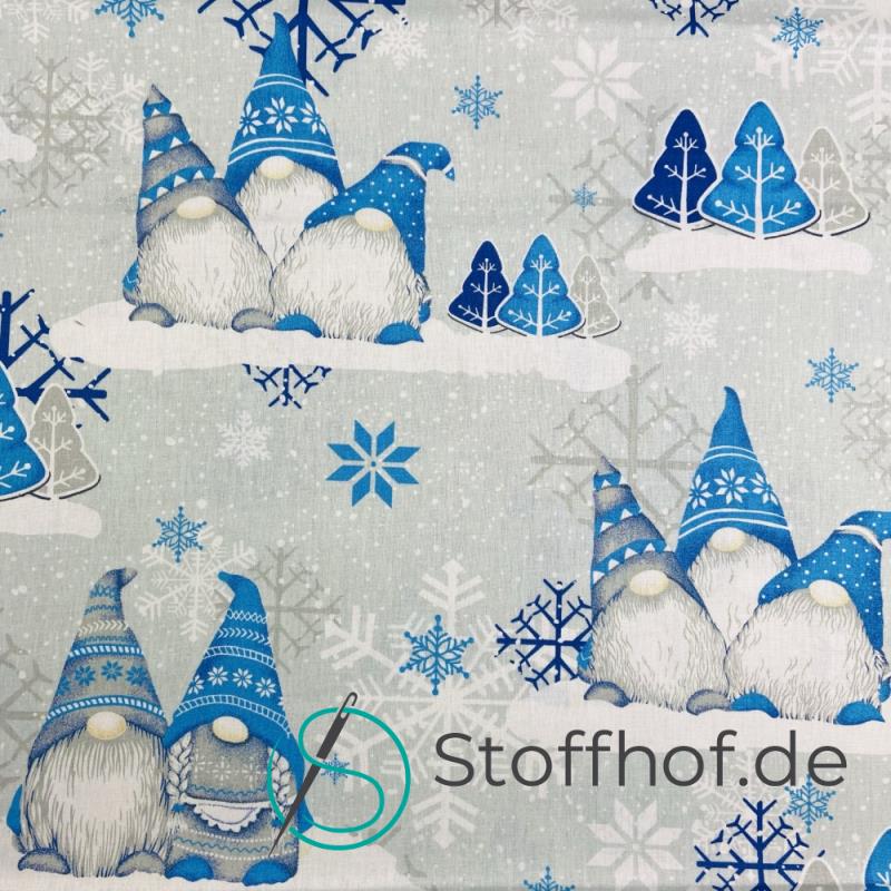 Dekostoff Baumwollstoff Winter Weihnachtlicher Stoff Baumwolle