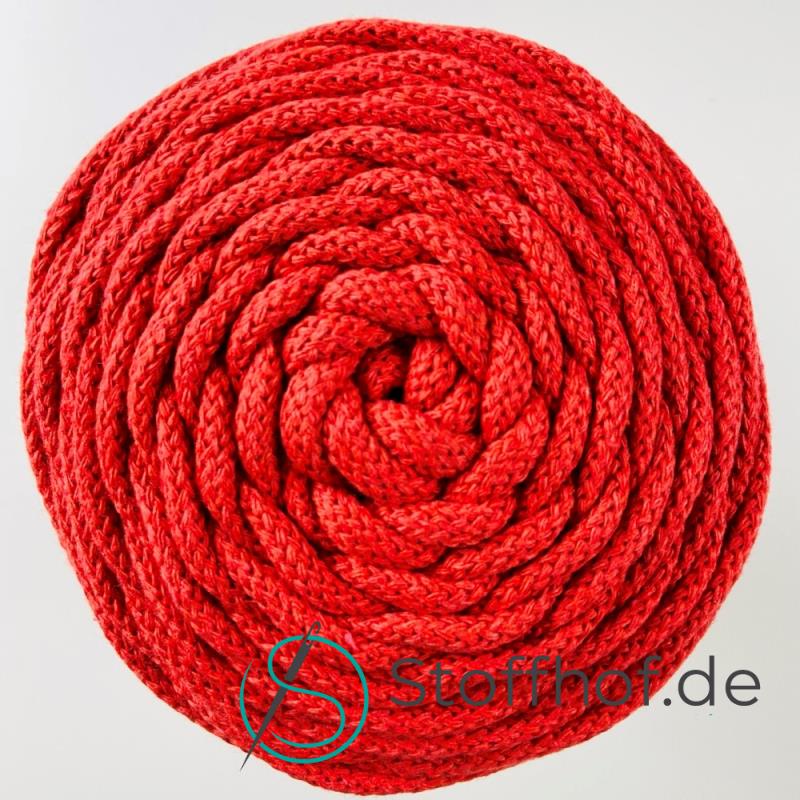 E-kurzwaren Baumwollkordel 5mm - 50m Schnur In 38 Farben, Farbe Lachs